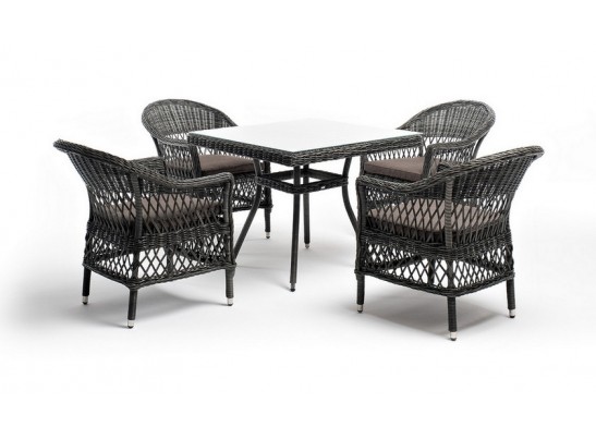 "Сицилия" обеденная группа плетеная, цвет графит в Набережных Челнах