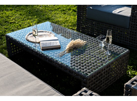 "Тито" лаунж-зона из искусственного ротанга, цвет серый в Набережных Челнах