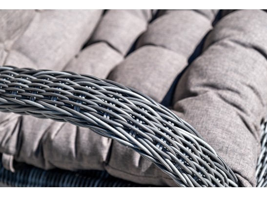 "Толедо" кресло плетеное с подушками, цвет графит в Набережных Челнах