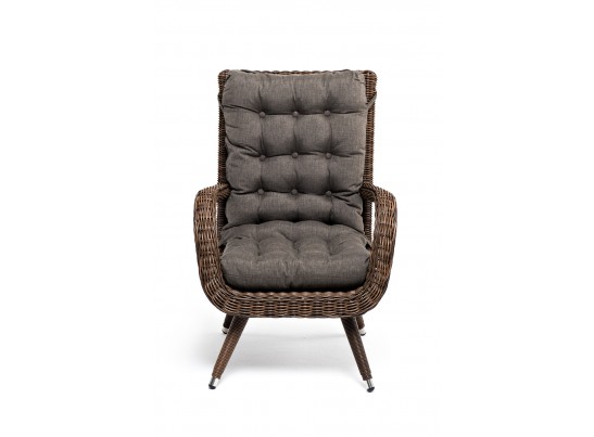 "Толедо" кресло плетеное с подушками, цвет коричневый в Набережных Челнах