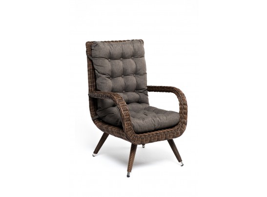 "Толедо" кресло плетеное с подушками, цвет коричневый в Набережных Челнах