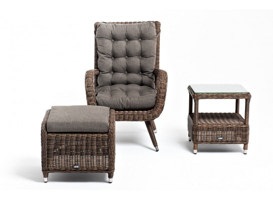 "Толедо" лаунж-зона из искусственного ротанга, цвет коричневый в Набережных Челнах