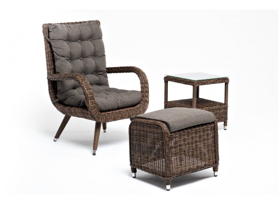 "Толедо" лаунж-зона из искусственного ротанга, цвет коричневый в Набережных Челнах