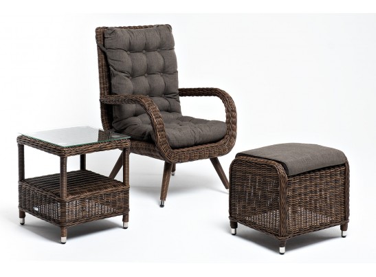 "Толедо" лаунж-зона из искусственного ротанга, цвет коричневый в Набережных Челнах