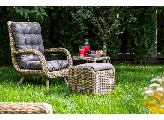 "Толедо" лаунж-зона из искусственного ротанга, цвет соломенный в Набережных Челнах