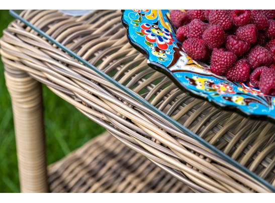 "Толедо" лаунж-зона из искусственного ротанга, цвет соломенный в Набережных Челнах