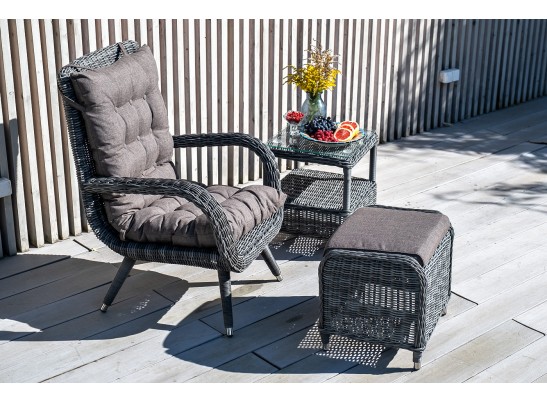 "Толедо" пуф плетеный, цвет графит в Набережных Челнах