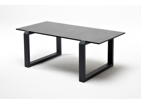 "Варадеро" журнальный стол из HPL 110х60 H43, каркас алюминий темно-серый (RAL 7024), цвет столешницы "серый гранит" в Набережных Челнах