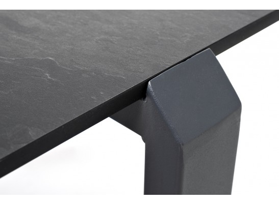 "Варадеро" журнальный стол из HPL 110х60 H43, каркас алюминий темно-серый (RAL 7024), цвет столешницы "серый гранит" в Набережных Челнах