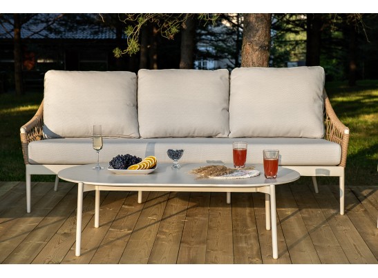 "Венеция" лаунж-зона из искусственного ротанга, цвет соломенный в Набережных Челнах