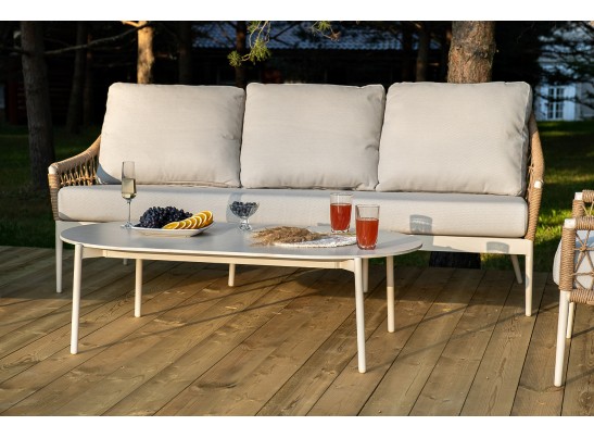 "Венеция" лаунж-зона из искусственного ротанга, цвет соломенный в Набережных Челнах