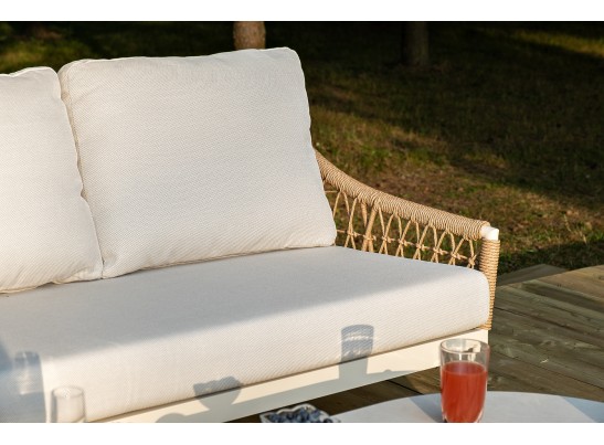 "Венеция" лаунж-зона из искусственного ротанга, цвет соломенный в Набережных Челнах