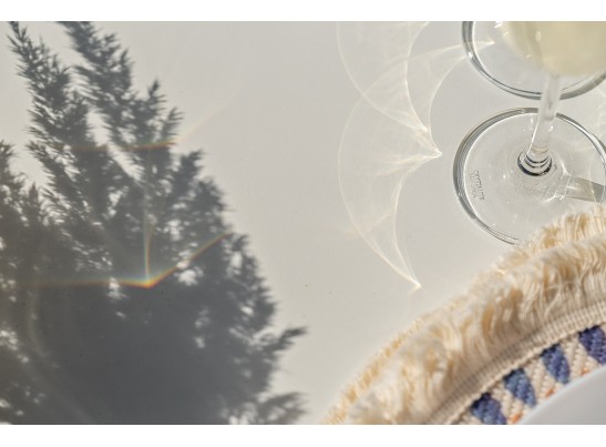 "Венето" обеденная группа на 6 персон со стульями "Милан", каркас белый, роуп бежевый в Набережных Челнах