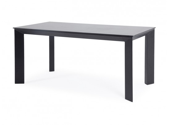 "Венето" обеденный стол из HPL 180х90см, цвет "серый гранит", каркас черный в Набережных Челнах