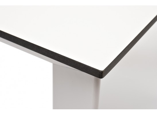 "Венето" обеденный стол из HPL 90х90см, цвет молочный, каркас белый в Набережных Челнах