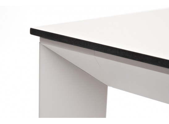 "Венето" обеденный стол из HPL 90х90см, цвет молочный, каркас белый в Набережных Челнах