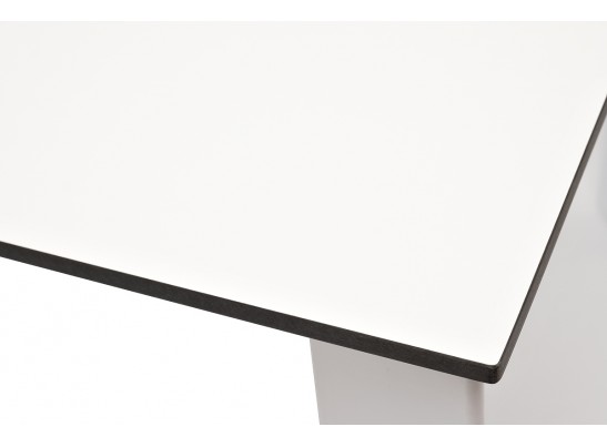 "Венето" обеденный стол из HPL 90х90см, цвет молочный, каркас белый в Набережных Челнах