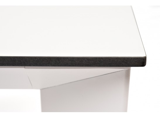 "Венето" обеденный стол из HPL 90х90см, цвет молочный, каркас белый в Набережных Челнах