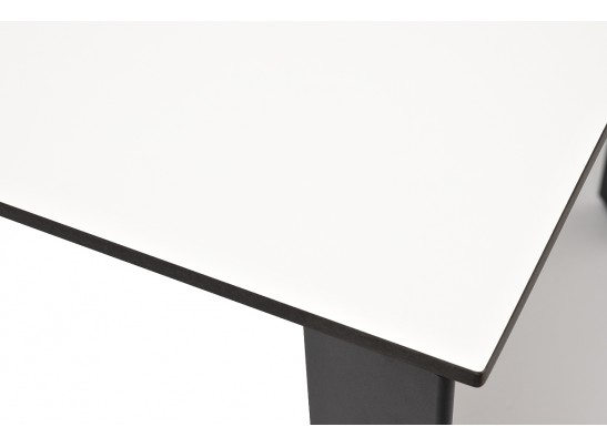 "Венето" обеденный стол из HPL 90х90см, цвет молочный, каркас черный в Набережных Челнах