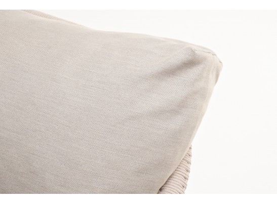 "Верона" диван 3-местный плетеный из роупа, каркас алюминий белый муар, роуп бежевый круглый, ткань бежевая 052 в Набережных Челнах "Верона" диван 3-местный плетеный из роупа, каркас алюминий белый муар, роуп бежевый круглый, ткань бежевая 052 в Набережных Челнах