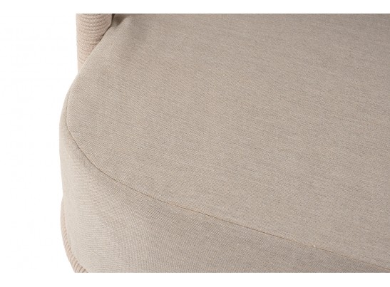 "Верона" диван 3-местный плетеный из роупа, каркас алюминий белый муар, роуп бежевый круглый, ткань бежевая 052 в Набережных Челнах "Верона" диван 3-местный плетеный из роупа, каркас алюминий белый муар, роуп бежевый круглый, ткань бежевая 052 в Набережных Челнах