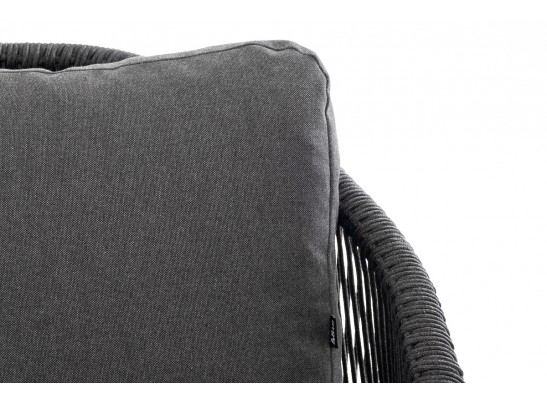 "Верона" диван 3-местный плетеный из роупа, каркас алюминий темно-серый (RAL7024) муар, роуп темно-серый круглый, ткань темно-серая 027 в Набережных Челнах "Верона" диван 3-местный плетеный из роупа, каркас алюминий темно-серый (RAL7024) муар, роуп темно-серый круглый, ткань темно-серая 027 в Набережных Челнах