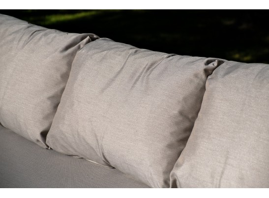 "Верона" лаунж-зона 5-местная плетеная из роупа (веревки), каркас алюминиевый белый, роуп бежевый в Набережных Челнах