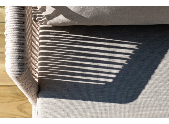 "Верона" лаунж-зона 5-местная плетеная из роупа (веревки), каркас алюминиевый белый, роуп бежевый в Набережных Челнах