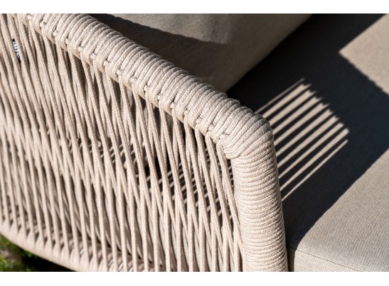 "Верона" лаунж-зона 5-местная плетеная из роупа (веревки), каркас алюминиевый белый, роуп бежевый в Набережных Челнах