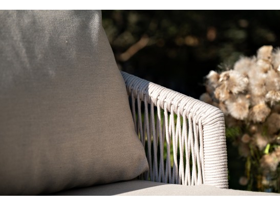 "Верона" лаунж-зона 5-местная плетеная из роупа (веревки), каркас алюминиевый белый, роуп бежевый в Набережных Челнах