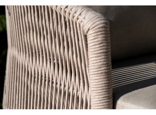 "Верона" лаунж-зона 5-местная плетеная из роупа (веревки), каркас алюминиевый белый, роуп бежевый в Набережных Челнах