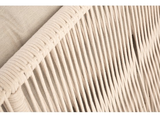 "Верона" лаунж-зона 5-местная плетеная из роупа (веревки), каркас алюминиевый белый, роуп бежевый в Набережных Челнах