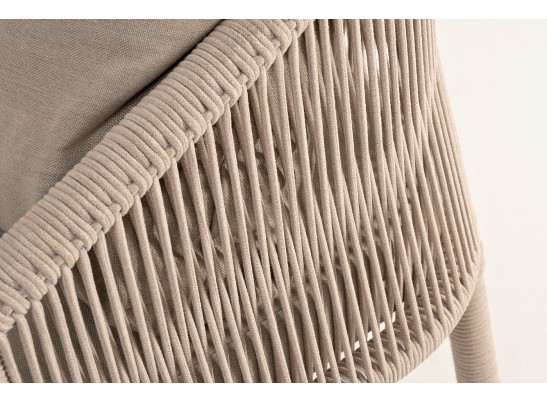 "Верона" лаунж-зона 5-местная плетеная из роупа (веревки), каркас алюминиевый белый, роуп бежевый в Набережных Челнах