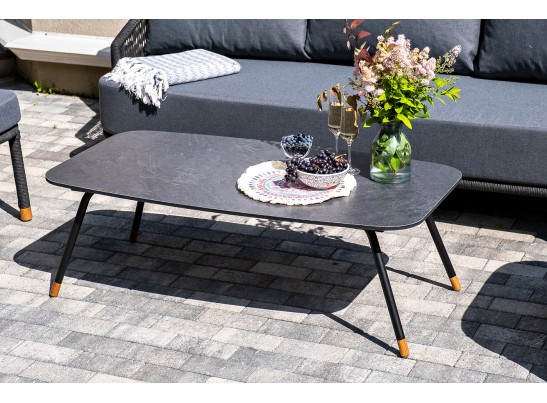 "Верона" лаунж-зона 5-местная плетеная из роупа (веревки), каркас алюминиевый темно-серый, роуп темно-серый в Набережных Челнах