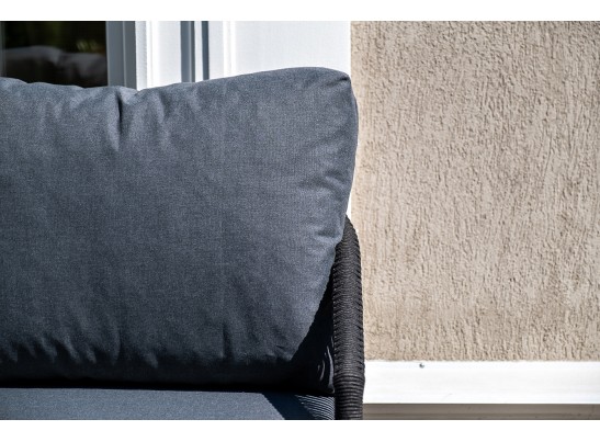 "Верона" лаунж-зона 5-местная плетеная из роупа (веревки), каркас алюминиевый темно-серый, роуп темно-серый в Набережных Челнах