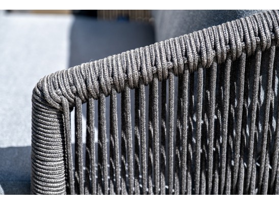 "Верона" лаунж-зона 5-местная плетеная из роупа (веревки), каркас алюминиевый темно-серый, роуп темно-серый в Набережных Челнах