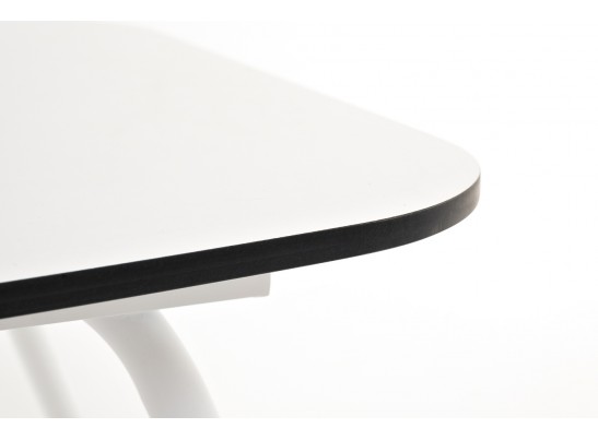 "Верона" журнальный стол из HPL 120х65, H40, каркас белый муар, цвет столешницы "молочный" в Набережных Челнах