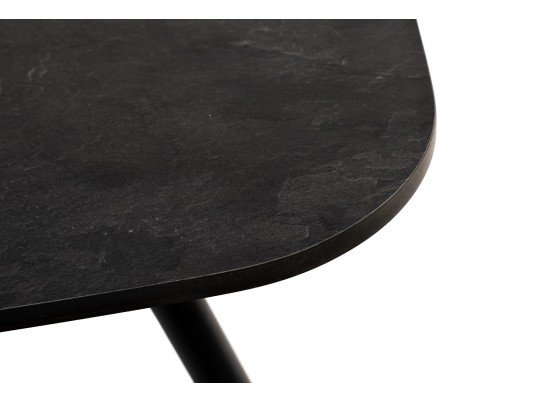 "Верона" журнальный стол из HPL 120х65, H40, каркас черный муар, цвет столешницы "серый гранит" в Набережных Челнах