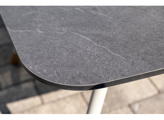 "Верона" журнальный стол из HPL 120х65, H40, каркас светло-серый (RAL 7035) муар, цвет столешницы "серый гранит" в Набережных Челнах