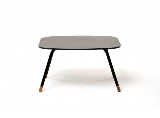 "Верона" журнальный столик из HPL 70х50, H40, каркас черный муар, цвет столешницы "серый гранит" в Набережных Челнах