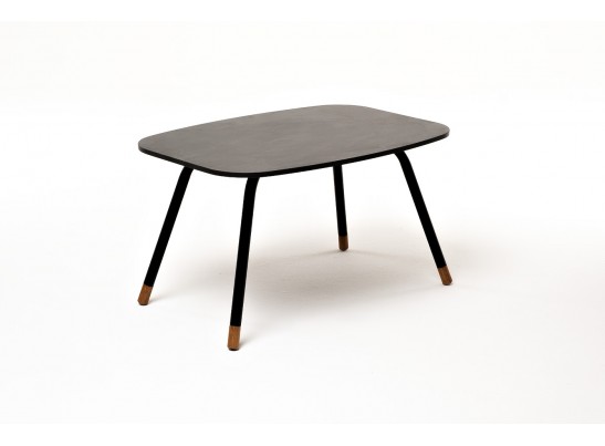 "Верона" журнальный столик из HPL 70х50, H40, каркас черный муар, цвет столешницы "серый гранит" в Набережных Челнах