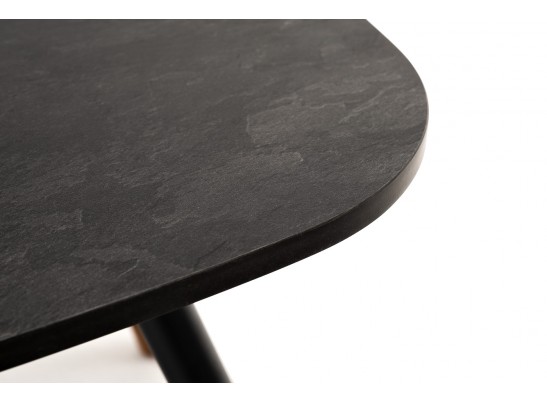 "Верона" журнальный столик из HPL 70х50, H40, каркас черный муар, цвет столешницы "серый гранит" в Набережных Челнах