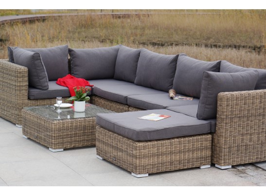 "Лунго" трансформирующийся диван из искусственного ротанга, цвет соломенный в Набережных Челнах