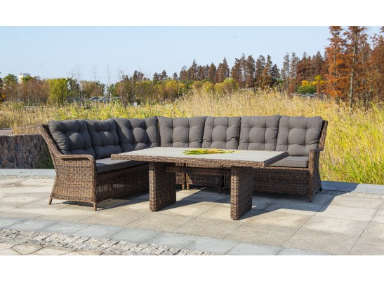 "Бергамо" плетеный обеденный стол, цвет коричневый в Набережных Челнах