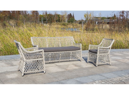 "Латте" плетеное кресло из искусственного ротанга, цвет бежевый в Набережных Челнах