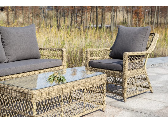 "Гранд Латте" стол журнальный из искусственного ротанга, цвет соломенный в Набережных Челнах