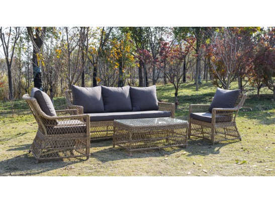 "Гранд Латте" стол журнальный из искусственного ротанга, цвет соломенный в Набережных Челнах