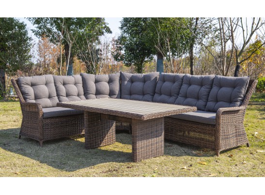 "Бергамо" плетеный обеденный стол, цвет коричневый в Набережных Челнах