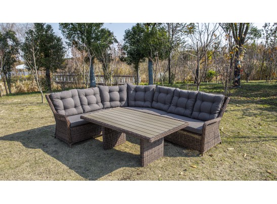 "Бергамо" плетеный обеденный стол, цвет коричневый в Набережных Челнах