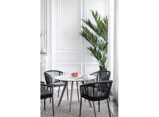 "Франческо" обеденная группа на 4 персоны, цвет темно-серый в Набережных Челнах